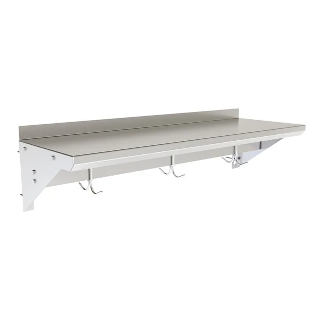 BK Resources BKWS-1236-PR — Wall Shelf, 36"W x 12"D, stainless steel