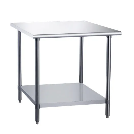 Dukers DCSTW-3036 — Undershelf Work Table, 36"W x 30"D, 18-ga 430 stainless
