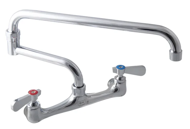 BK Resources BKF-8W-18-G — Splash-Mount Faucet, 18" Spout