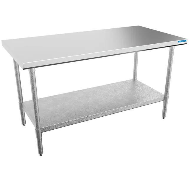BK Resources VTT-6030 — Work Table with Open Base, 60"W x 30"D, 18-ga 430 galvanized steel