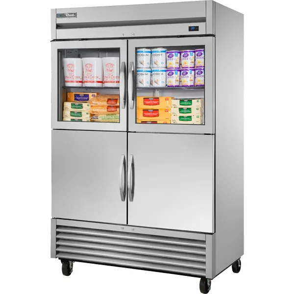 True TS-49-2-G-2-HC~FGD01 — Reach-In Refrigerator with 4 Glass Doors, 54.13"W x 29.75"D x 78.38"H, 43.25 cu ft