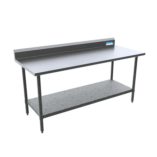 BK Resources VTTR5-7230 — Riser-Top Work Table, 18-ga stainless steel