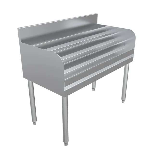 BK Resources UB4-18-LD36 — Underbar Liquor Display, 36"W x 18"D, 18-ga 304 stainless steel