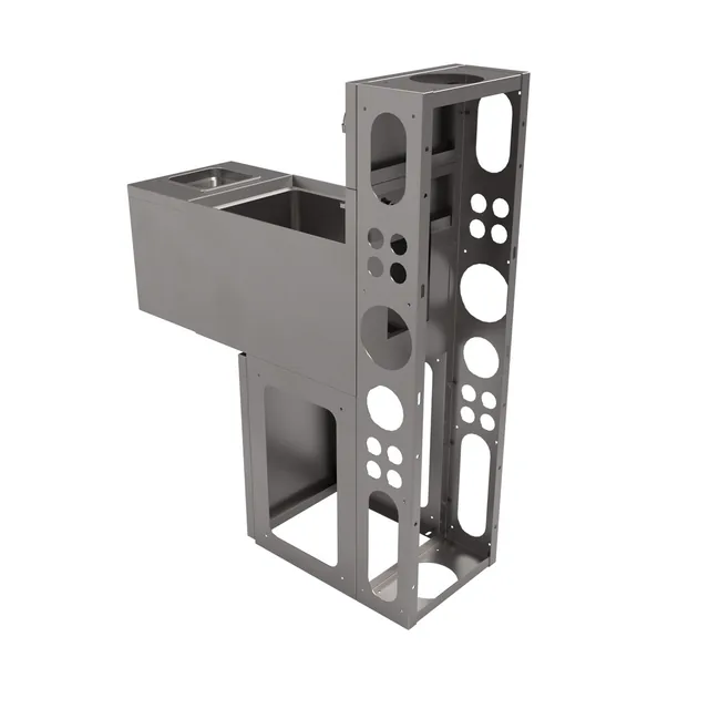 BK Resources UBDW-18-SS12-GR-PG — Underbar Glass Rinser, 18"W x 12"D x 34"H, 18-ga 304 stainless steel