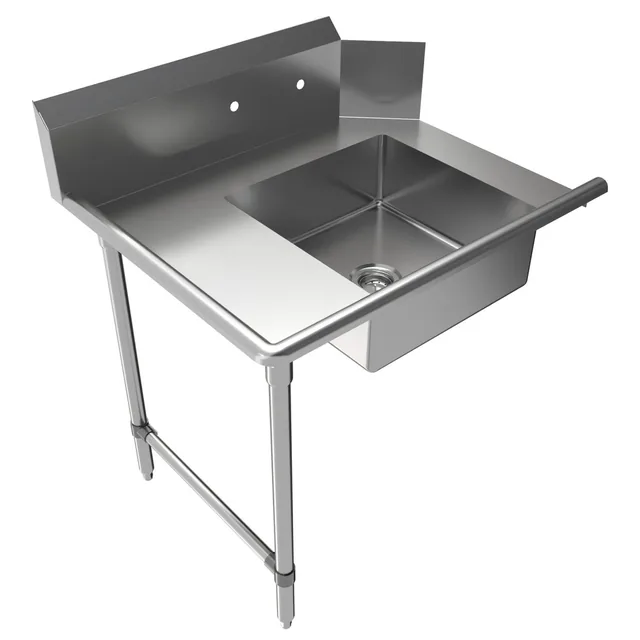 BK Resources BKSDT-36-L-SS — Dish Table, 18-ga 304 stainless steel