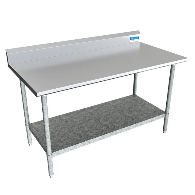 BK Resources VTTR5-6030 — Riser-Top Work Table, 18-ga stainless steel