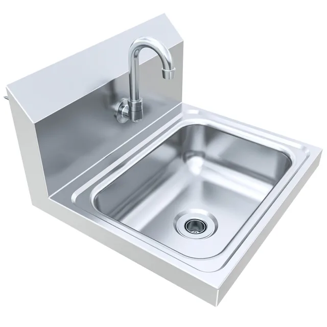 BK Resources BKHS-W-1410-1-P-G — Hand Sink, 17"W x 15.5"D, stainless steel