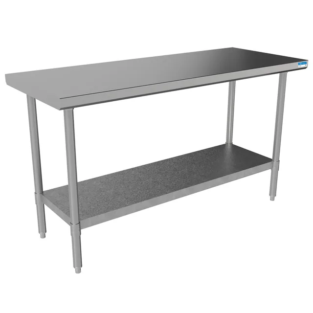 BK Resources VTT-6024 — Work Table with Open Base, 60"W x 24"D, 18-ga 430 galvanized steel