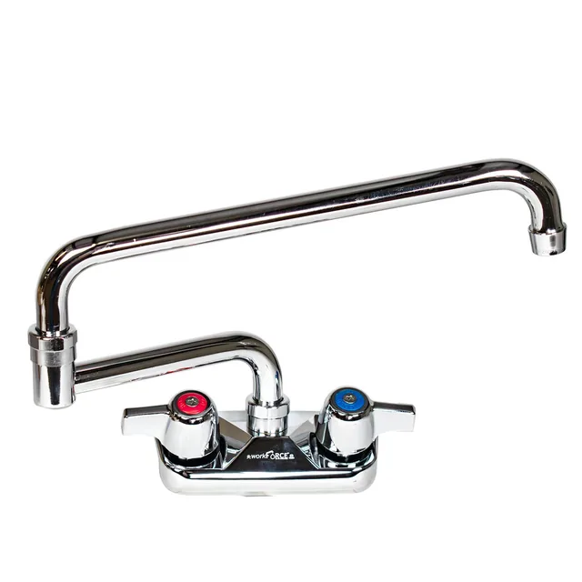 BK Resources BKF-W-18-G — Splash-Mount Faucet, 18" Spout