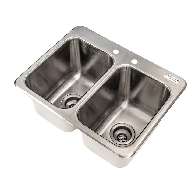 BK Resources DDI2-10141024 — Drop-In Sink, 24"W x 18.5"D x 10"H, stainless steel