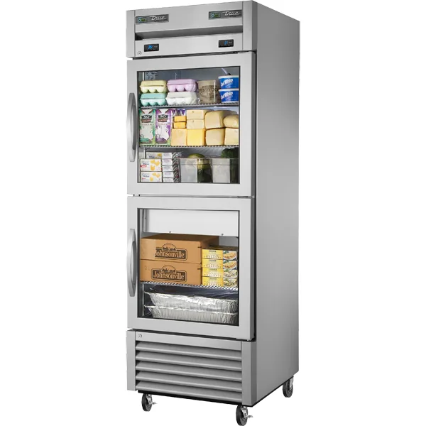 True T-23DT-G-HC~FGD01 — Reach-In Refrigerator with 2 Glass Doors, 27"W x 29.75"D x 78.38"H, 18.72 cu ft