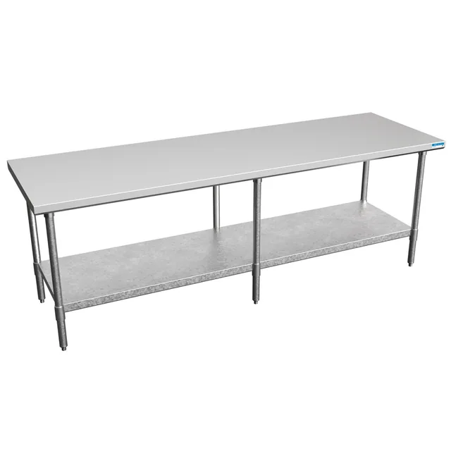 BK Resources VTT-7230 — Work Table with Open Base, 72"W x 30"D, 18-ga 430 galvanized steel