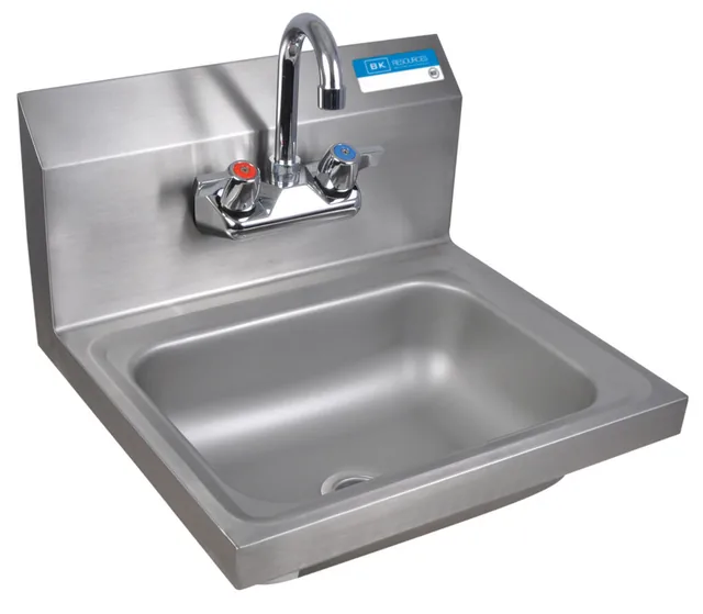 BK Resources BKHS-W-1410-4D-P-G — Hand Sink, 17"W x 15.5"D, stainless steel