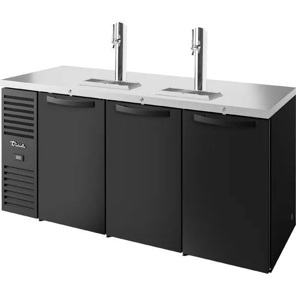 True TDR84-RISZ1-L-B-SSS-1 — 3-Door Back-Bar Refrigerator, 84″W