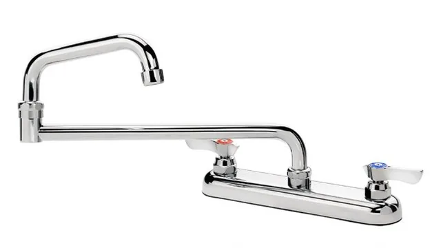 Krowne 13-818L — Deck-mount faucet, 8" centers, double-jointed