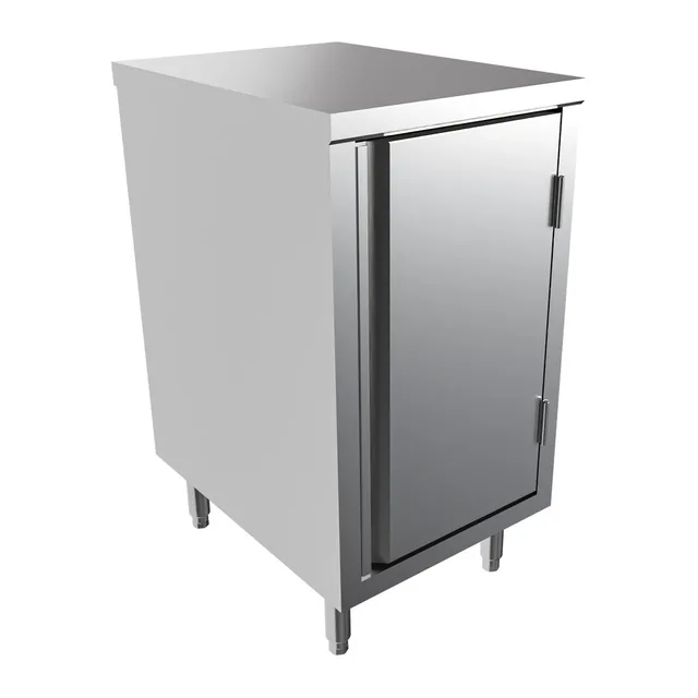 BK Resources CST-2418H2 — Cabinet-Base Work Table, 24"W x 18"D, 14-ga 304 stainless