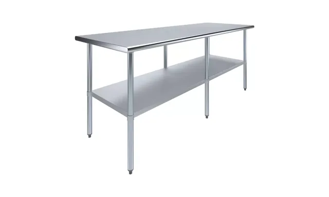 AmGood AMGWT-3084 — Work Table with Undershelf, 18-ga 430 stainless steel