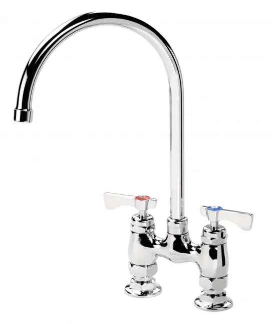 Krowne 15-402L — Deck-Mount Gooseneck Faucet, 4"" Centers, 8.5" Spout