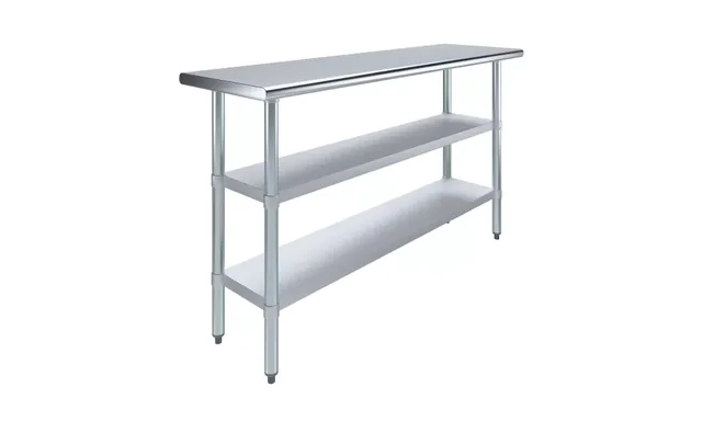 AmGood AMGWT-1860-2SH — Work Table, 60"W x 18"D, 18-ga 430 stainless steel