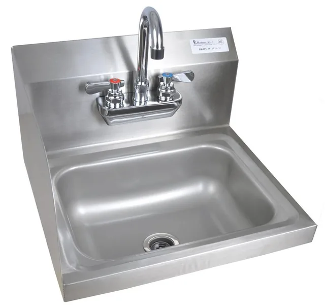 BK Resources BKHS-W-1410-LS-P-G — Hand Sink, 17"W x 15.5"D x 15"H, stainless steel