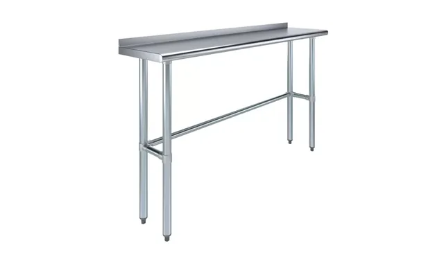 AmGood AMGWT-1460-BS-RCB — Work Table with Backsplash, 18-ga 430 stainless steel