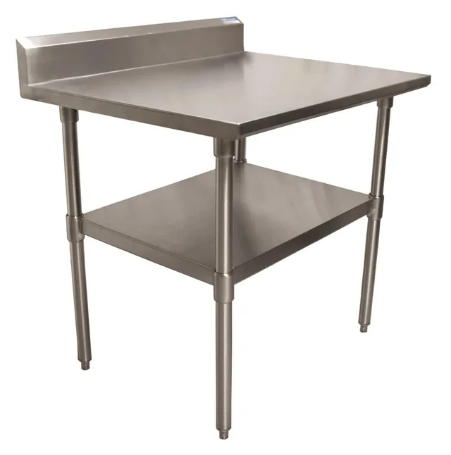 BK Resources VTTR5-3624 — Riser-Top Work Table, 18-ga stainless steel