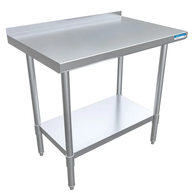 BK Resources VTTR-3624 — Riser-Top Work Table, 18-ga stainless steel