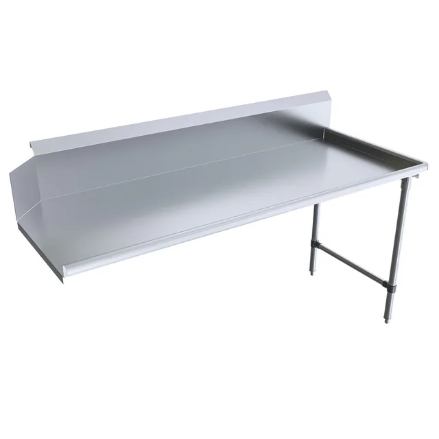 BK Resources BKCDT-72-R-SS — Dish Table, 18-ga 304 stainless steel