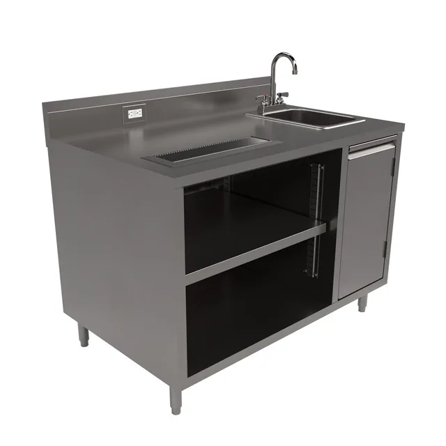 BK Resources BEVT-3048R — Cabinet Base Work Table, 48"W x 30"D x 40.5"H, stainless steel