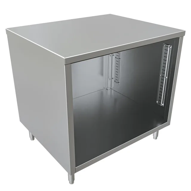 BK Resources CST-3036 — Cabinet Base Work Table, 36"W x 30"D x 34.75"H, 14-ga 304 stainless steel