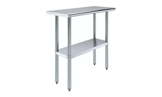 AmGood AMGWT-1636 — Work Table, 36"W x 16"D, 18-ga 430 stainless steel