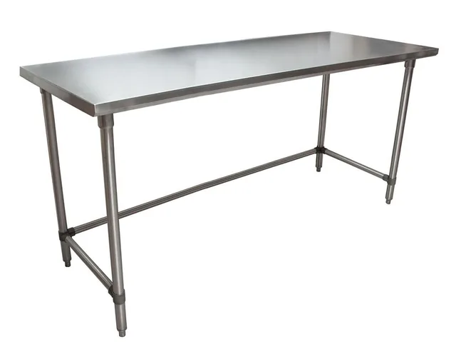 BK Resources SVTOB-7230 — Work Table with Open Base, 72"W x 30"D x 34.75"H, 18-ga 430 stainless steel