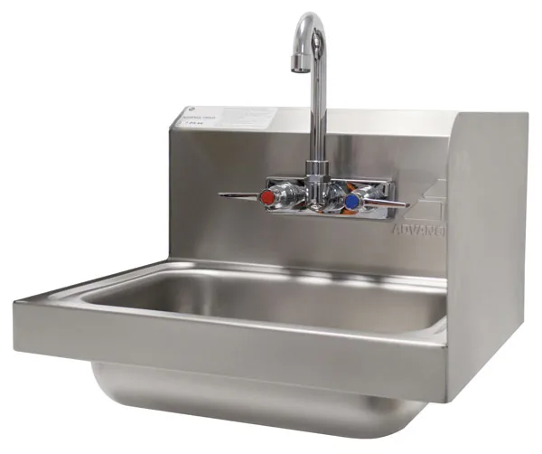 Advance Tabco 7-PS-66L — Hand Sink, 14"W x 10"D, 20-ga stainless steel