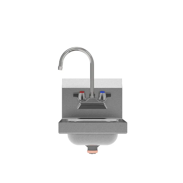 Atosa SH12 — Wall-Mount Hand Sink, 16"W x 12"D, 20-ga 304 stainless, wrist blade