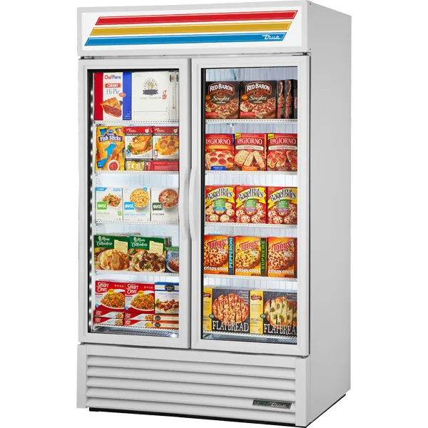 True GDM-43F-HC~TSL01 — Reach-In Freezer with 2 Glass Doors, 47.24"W x 29.88"D x 77"H, 35.79 cu ft