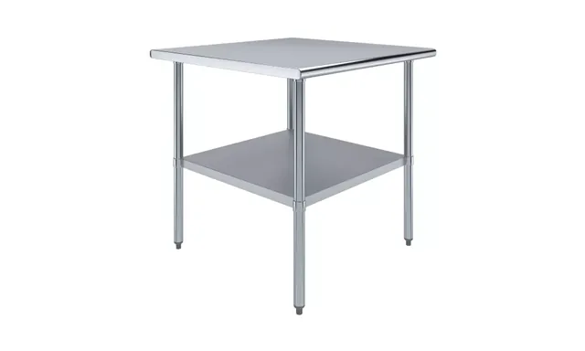AmGood AMGWT-3636 — Work Table, 36"W x 36"D, 18-ga 430 stainless steel