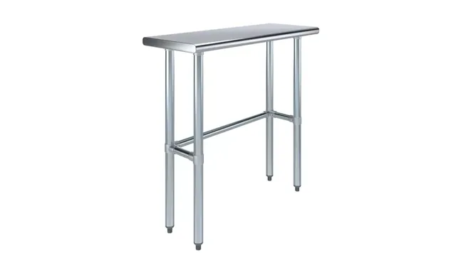 AmGood AMGWT-1436-RCB — Work Table, 36"W x 14"D, 430 stainless steel