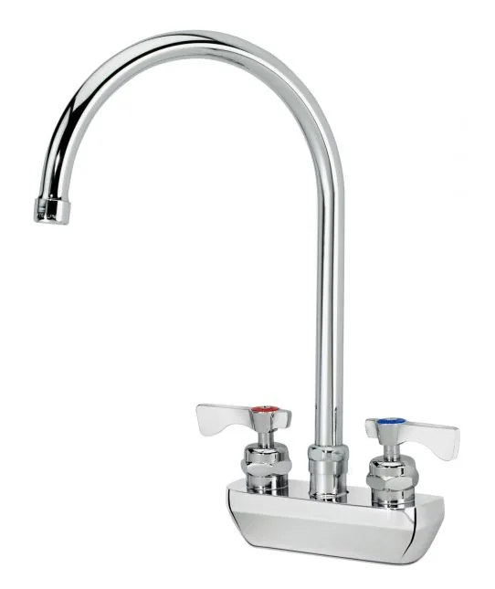 Krowne 14-402L — Wall-Mount Gooseneck Faucet, 4"" Centers, 8.5" Spout