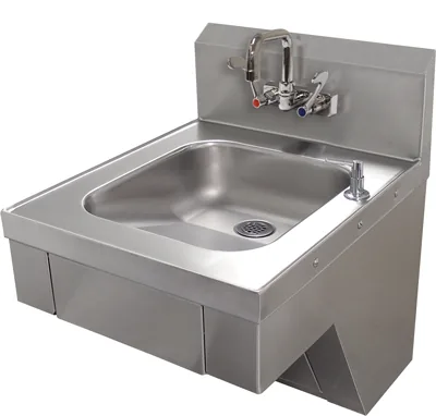 Advance Tabco 7-PS-77-W — ADA Wall-Mount Hand Sink, 16"W x 14"D, 20-ga 304 stainless, wrist blade