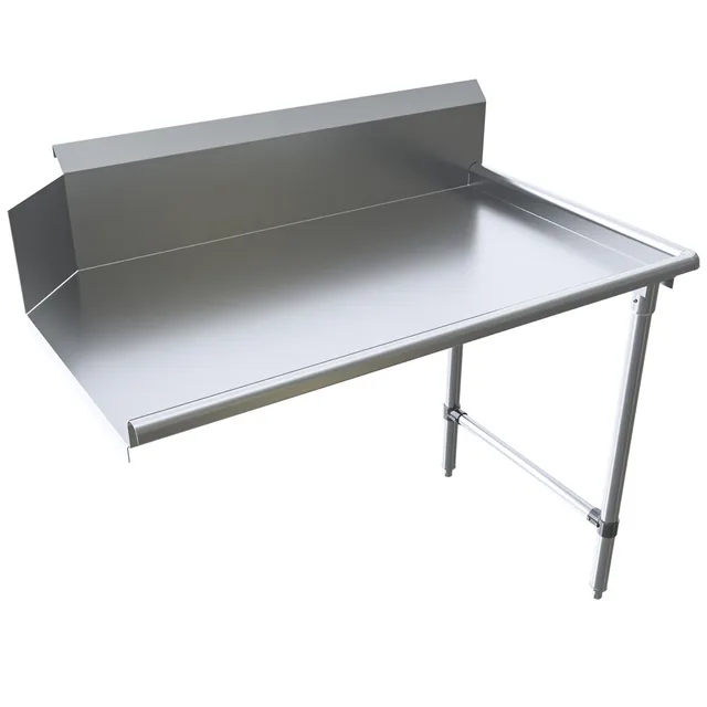 BK Resources BKCDT-48-R-SS — Dish Table, 18-ga 304 stainless steel
