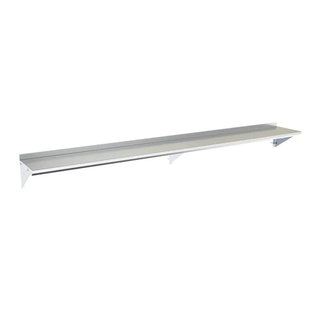 BK Resources BKWS-1296 — Wall Shelf, 96"W x 12"D, 18-ga 304 stainless steel