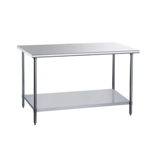 Dukers DCSTW-3048 — Undershelf Work Table, 48"W x 30"D, 18-ga 430 stainless