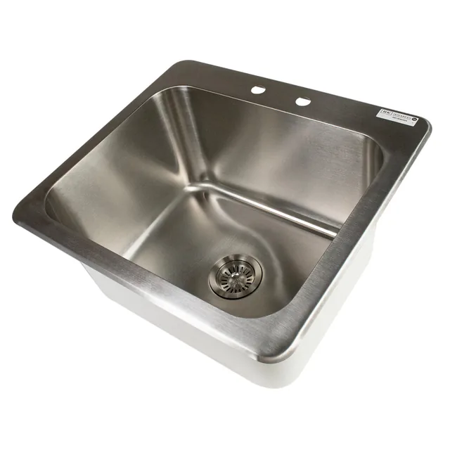 BK Resources DDI-20161224 — Drop-In Sink, 23"W x 21"D x 12"H, stainless steel