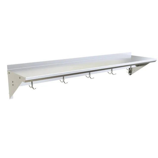 BK Resources BKWS6-1460-PR — Wall Shelf, 60"W x 14"D, stainless steel