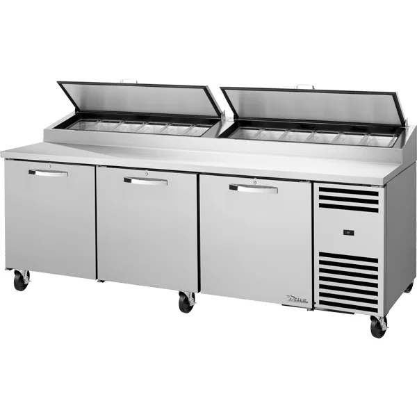 True TPP-AT2-93-HC~SPEC3~HGTP — 3-Door Pizza Prep Table, 93″W