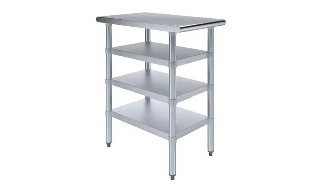 AmGood AMGWT-3018-3SH — Work Table, 18"W x 30"D, 18-ga 430 stainless steel
