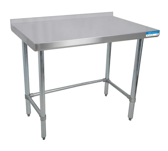 BK Resources VTTROB-1884 — Riser-Top Work Table with Open Base, 18-ga stainless steel