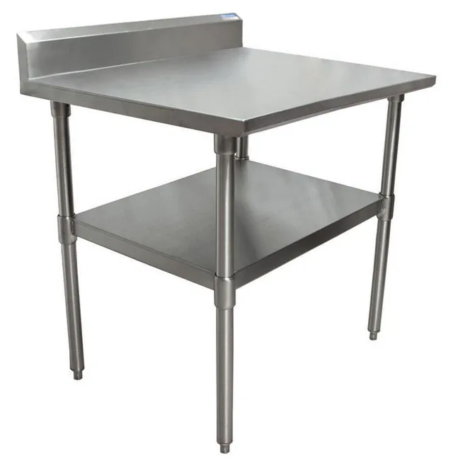 BK Resources VTTR5-2424 — Riser-Top Work Table, 18-ga stainless steel