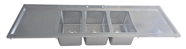 BK Resources BK-DIS-1014-3-18T-PG — Drop-in sink bowl, 20-ga