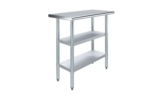 AmGood AMGWT-1836-2SH — Work Table, 36"W x 18"D, 18-ga 430 stainless steel